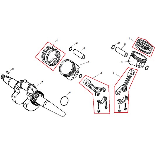 Поршень, шатун и коленвал Champion GG11000E